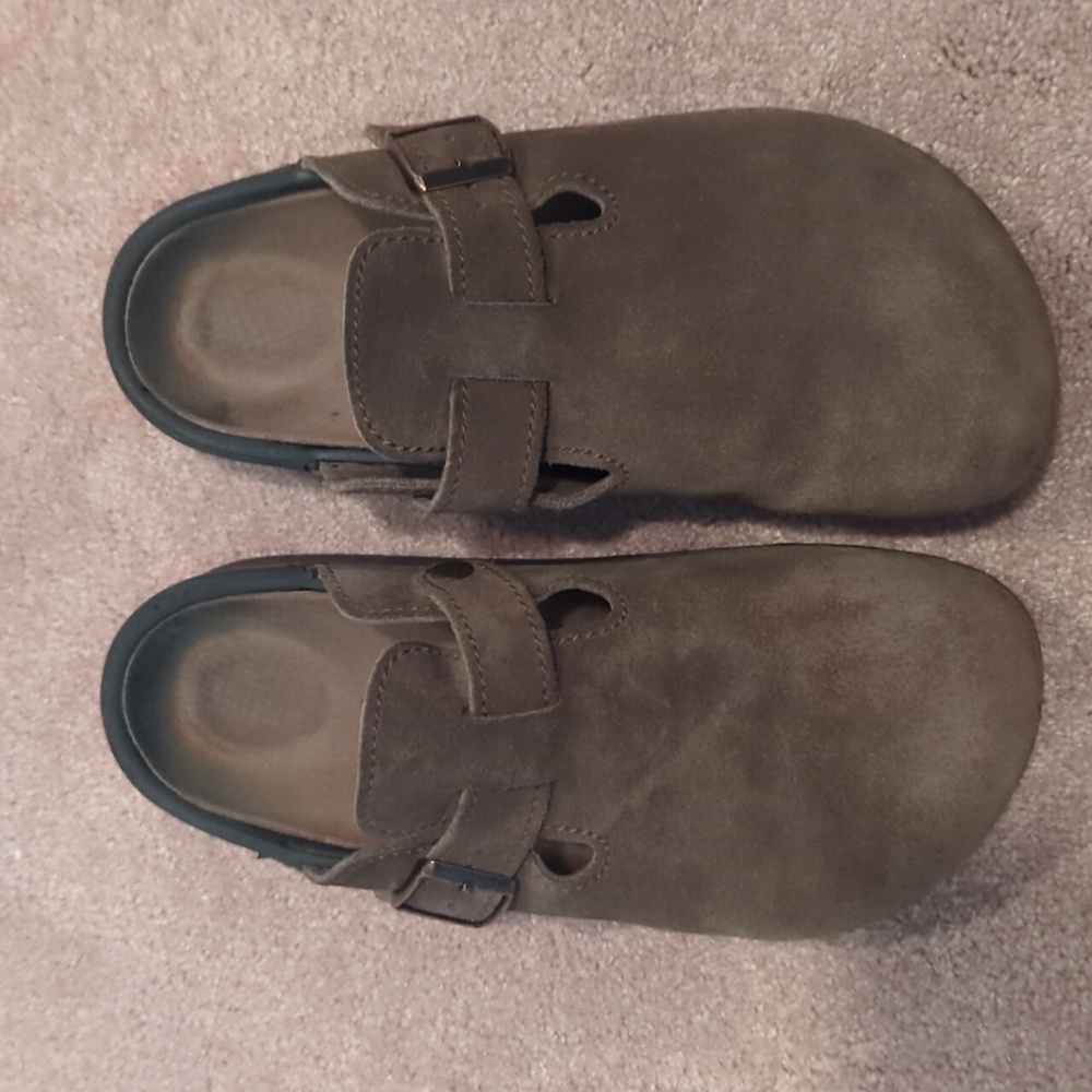Mens Suede Birkenstock Tatami Oklahoma Mule Clog